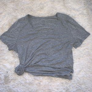 Feather Gray Scoop neck top